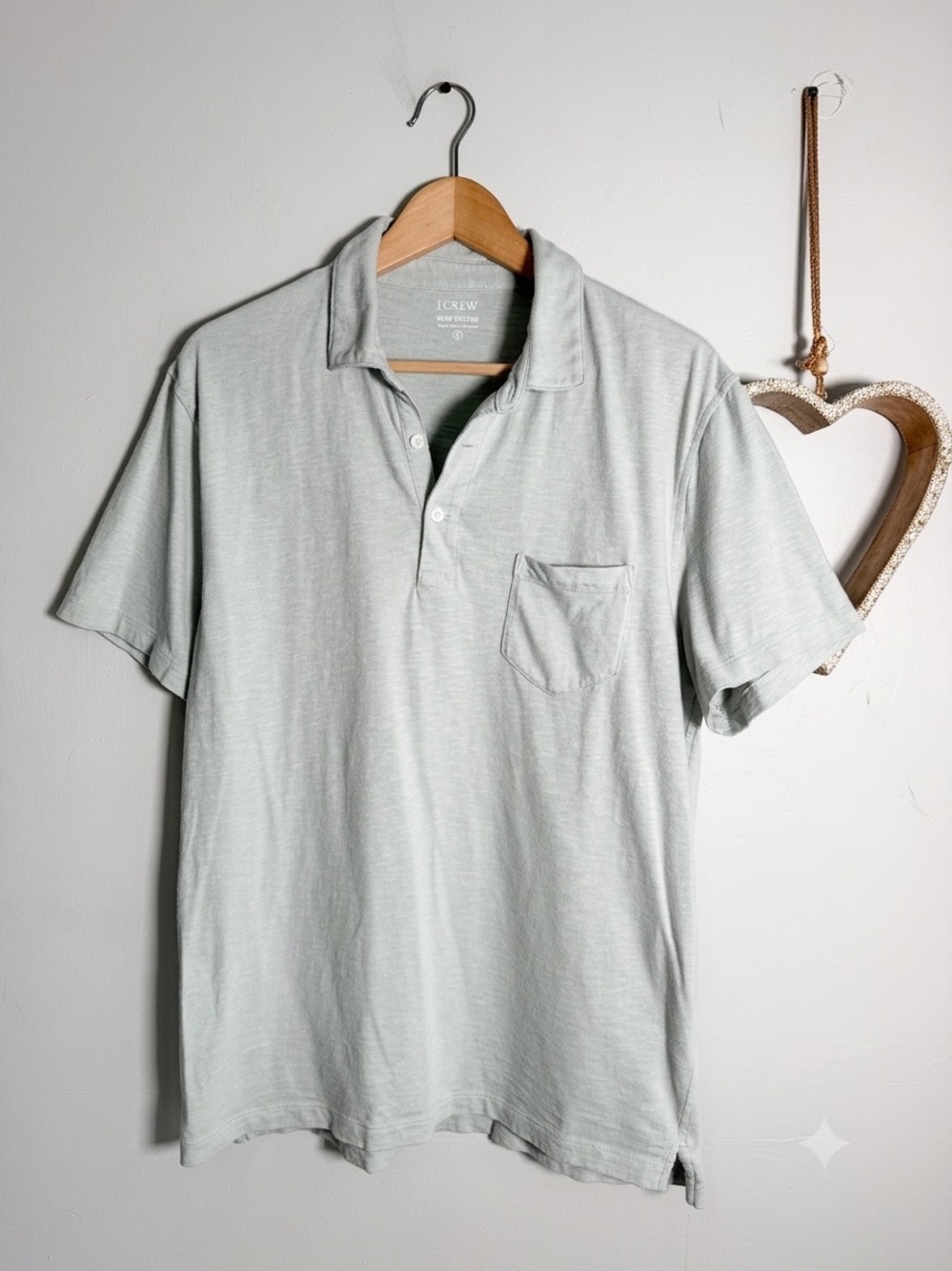 J.Crew Sage Green Slub Cotton Crewneck Short Sleeve T-Shirt  Tee Size Large